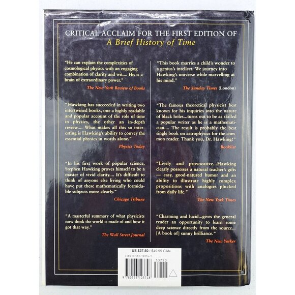 The Illustrated A Brief History Of Time By Stephen Hawking Hardcover Book 1996 - Picture 2 of 14